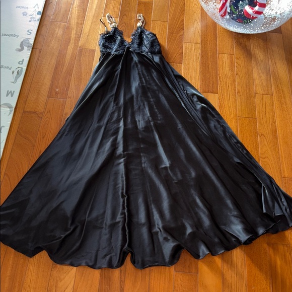 Italy Elegant Black Evening Gown les bourdelles des garcons size S - Picture 2 of 9